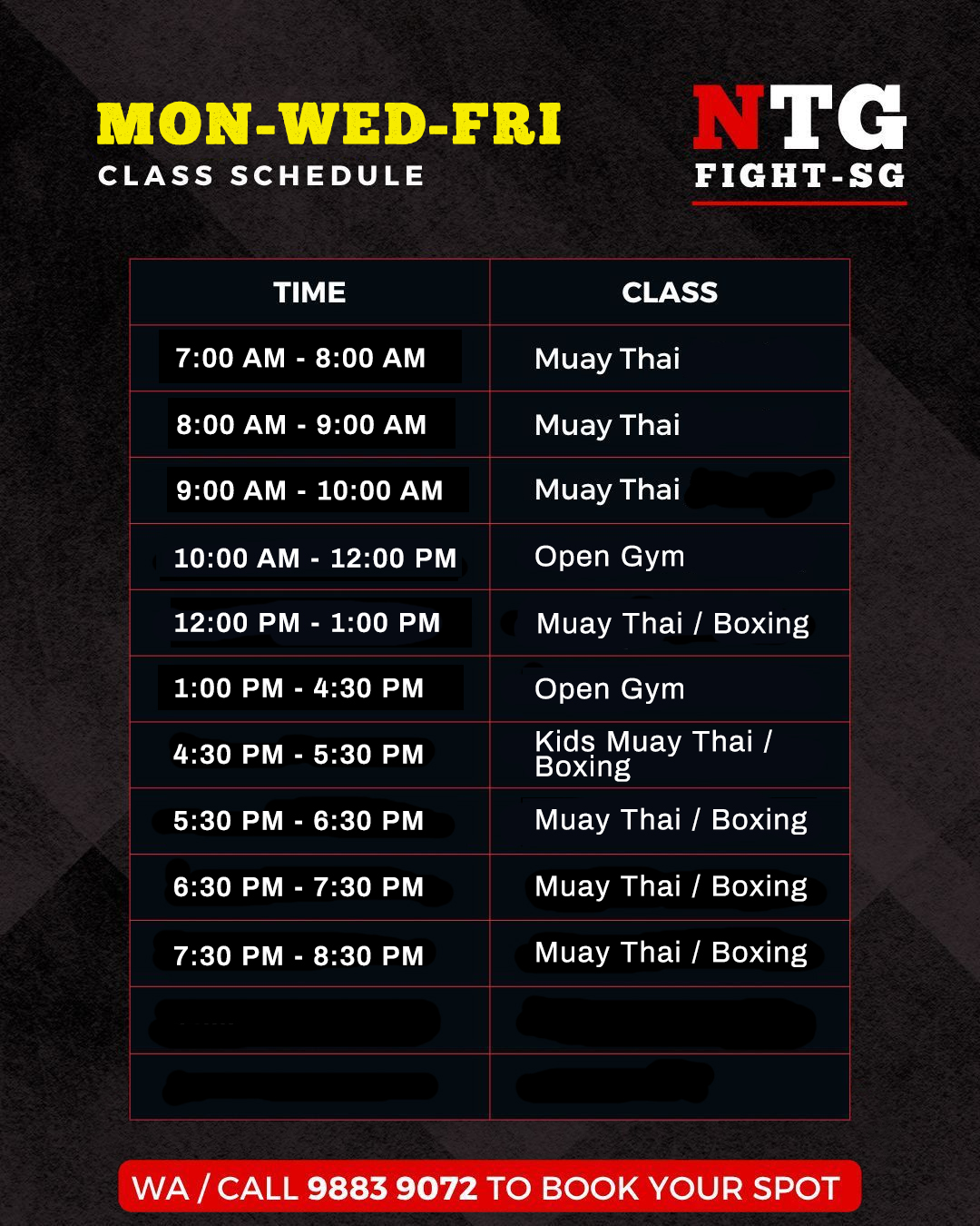 MMA classes Singapore