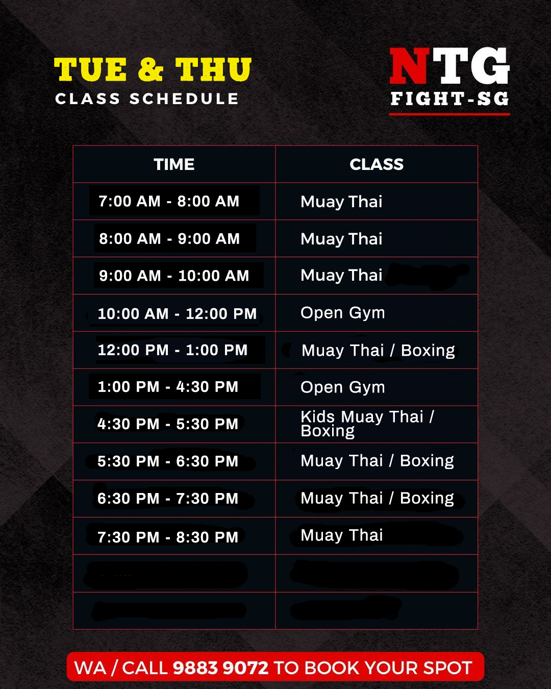 MMA classes Singapore