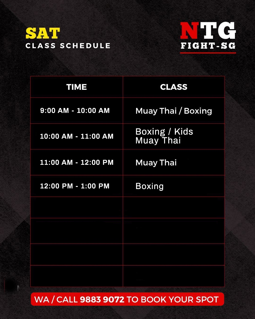 MMA classes Singapore